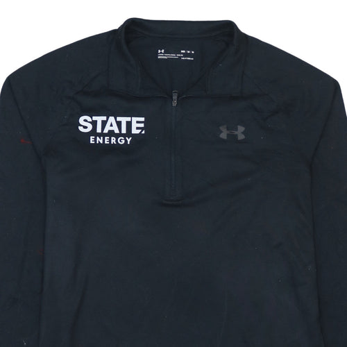 Under Armour Mens Black 1/4 Zip Long Sleeve Training Top Size M