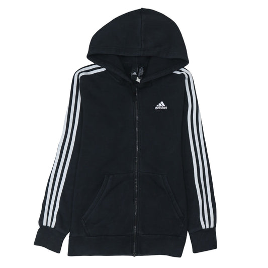 Adidas Men's Black Full Zip Hoodie Small Logo Sportswear