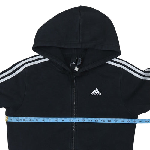 Adidas Men's Black Full Zip Hoodie Small Logo Sportswear