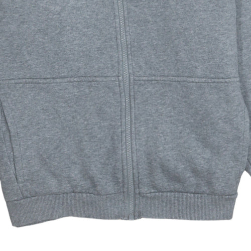 Nike Boys Grey Full Zip Hoodie XL 158-170cm Cotton Blend Zip Pocket