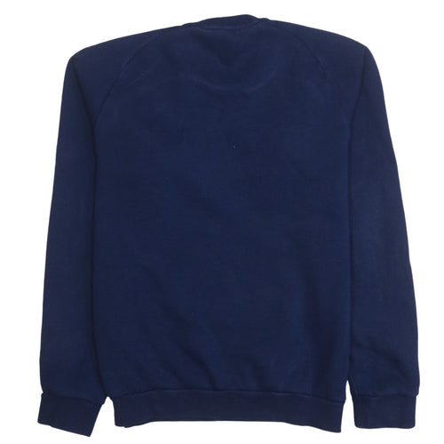 Adidas Men's Blue Pullover Sweatshirt Small Embroidered Sports Crest