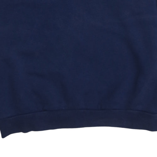 Adidas Men's Blue Pullover Sweatshirt Small Embroidered Sports Crest