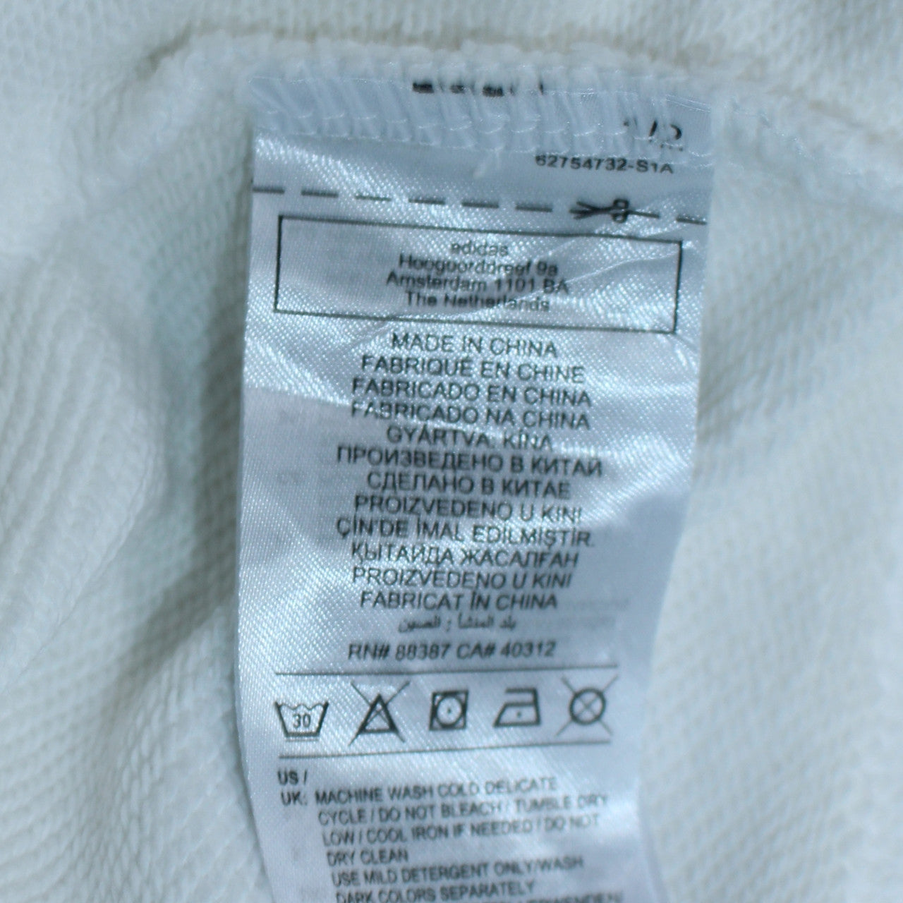 Adidas Men's White XL Originals Club Embroidered Pullover Sweatshirt