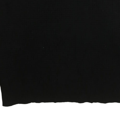 U.S. Polo Assn. Men's Black Wool V-Neck Jumper Medium