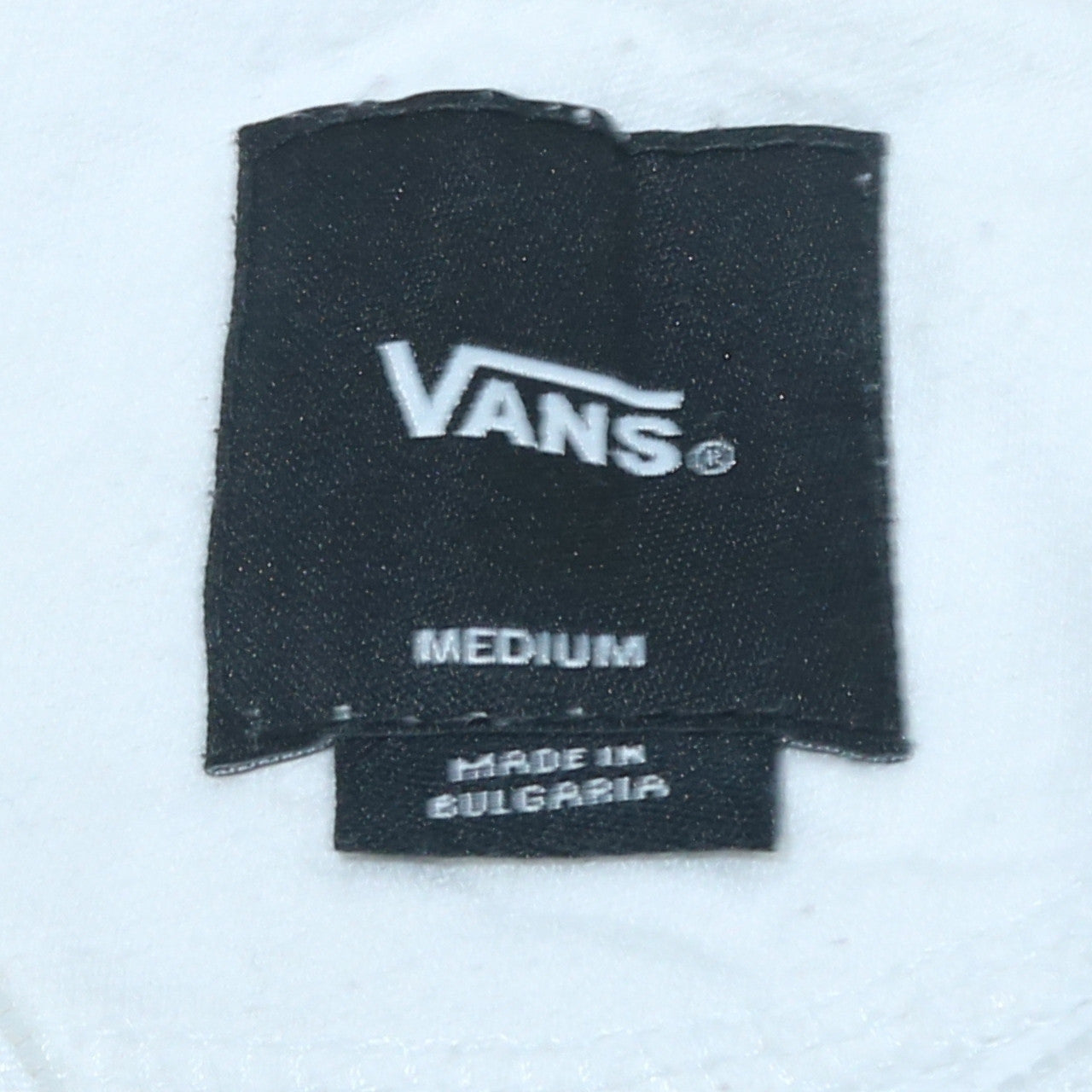 Vans Men's White Medium 1/2 Zip Hoodie With Checker Logo