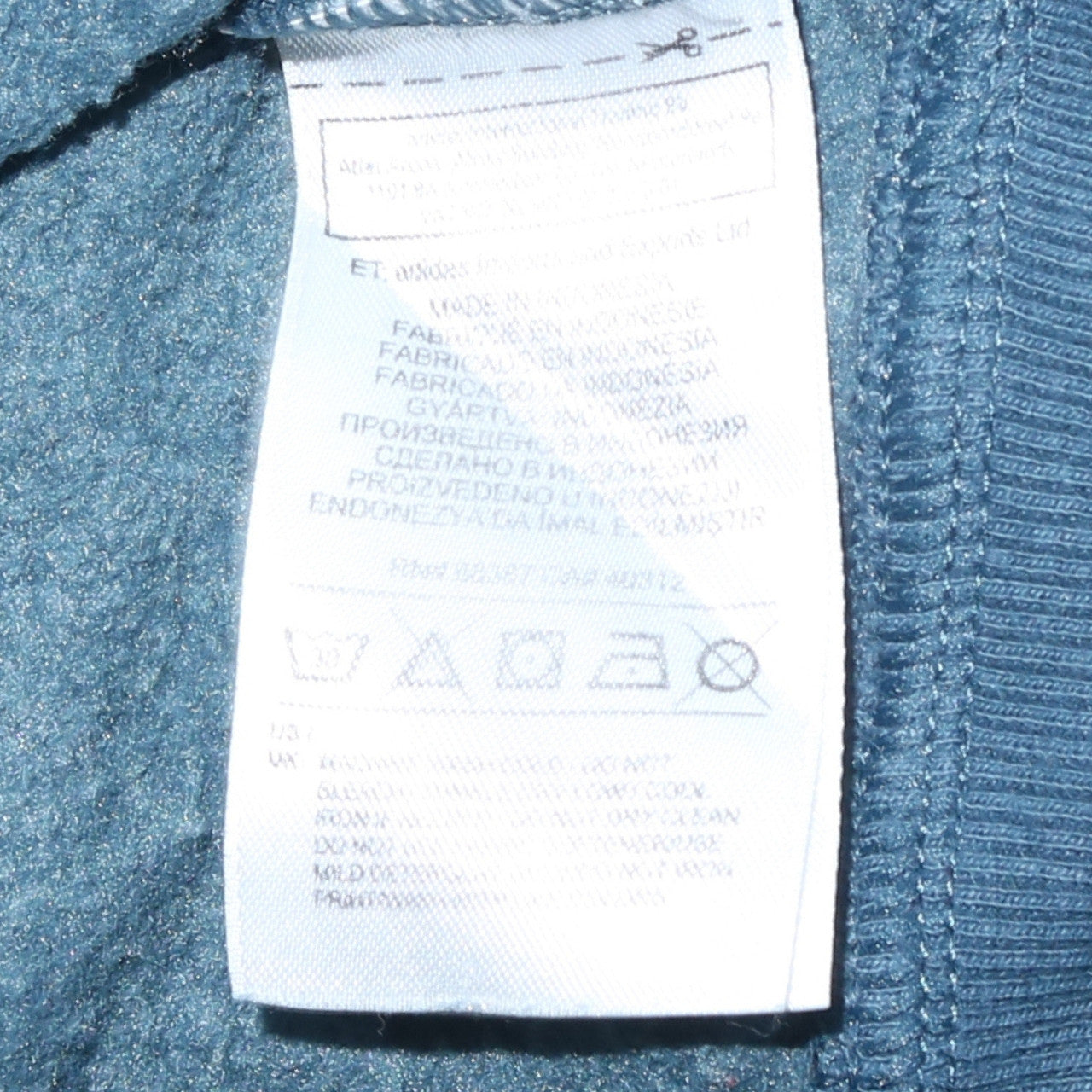 Adidas Men's Blue Pullover Hoodie Medium Graphic Print Fleece