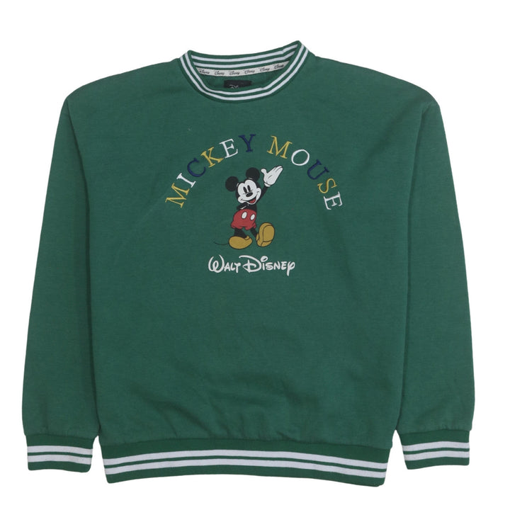 Disney x Primark Womens Green Mickey Mouse Pullover Sweatshirt 2XS
