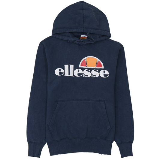 Ellesse Mens Blue Pullover Hoodie S Regular Fit Graphic Logo