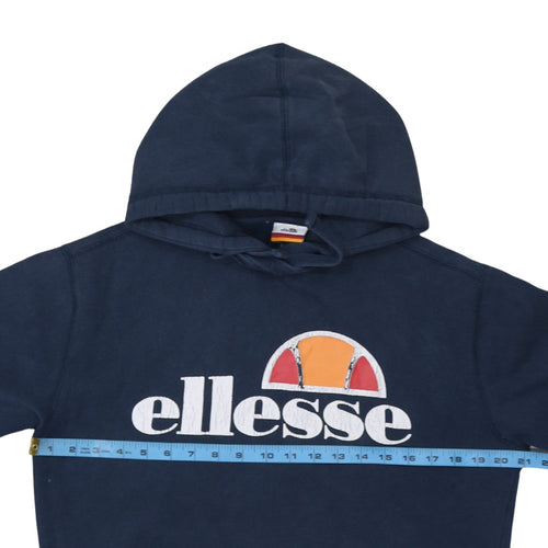 Ellesse Mens Blue Pullover Hoodie S Regular Fit Graphic Logo