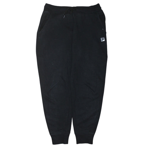 Fila Womens Black Small Jogger Sweatpants Cotton Blend Drawstring
