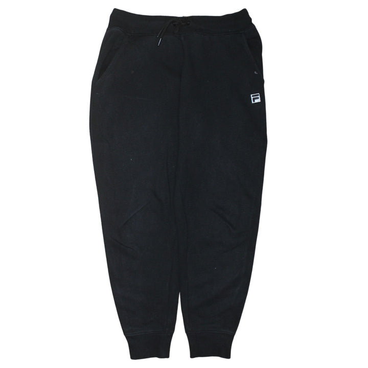 Fila Womens Black Small Jogger Sweatpants Cotton Blend Drawstring