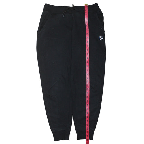 Fila Womens Black Small Jogger Sweatpants Cotton Blend Drawstring