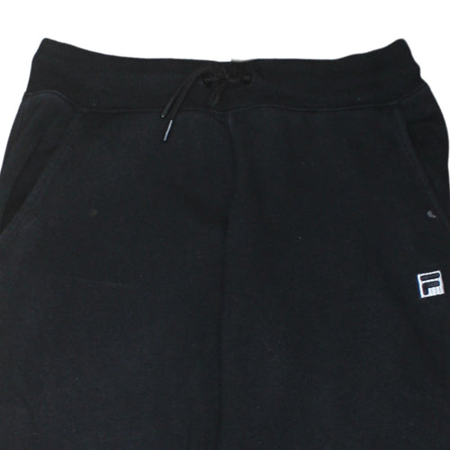 Fila Womens Black Small Jogger Sweatpants Cotton Blend Drawstring