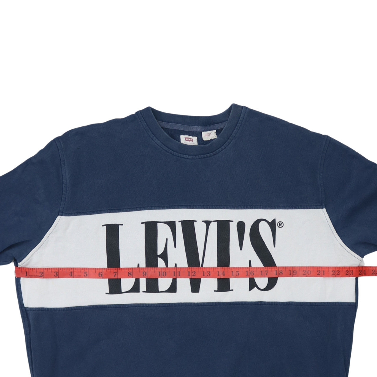 Levi's Mens Blue Logo Crew Neck Pullover Sweatshirt Size L