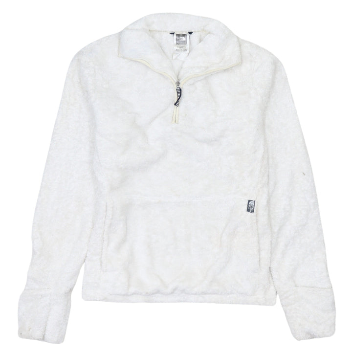 The North Face Womens White XS 1/4 Zip Fleece Pullover Sweatshirt