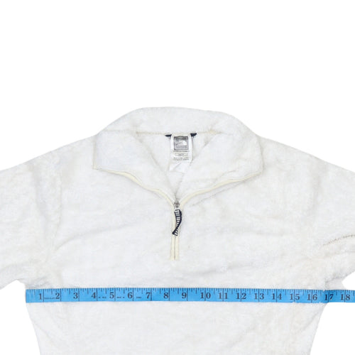 The North Face Womens White XS 1/4 Zip Fleece Pullover Sweatshirt