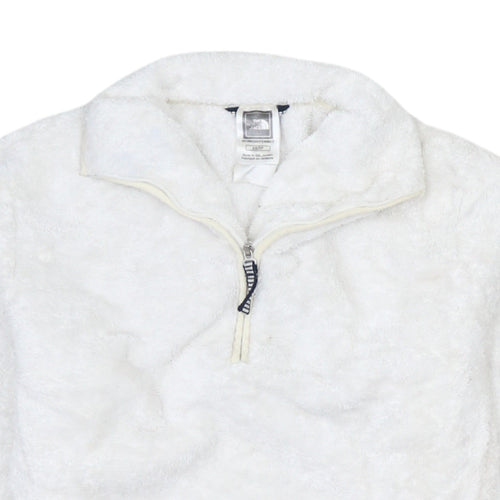 The North Face Womens White XS 1/4 Zip Fleece Pullover Sweatshirt