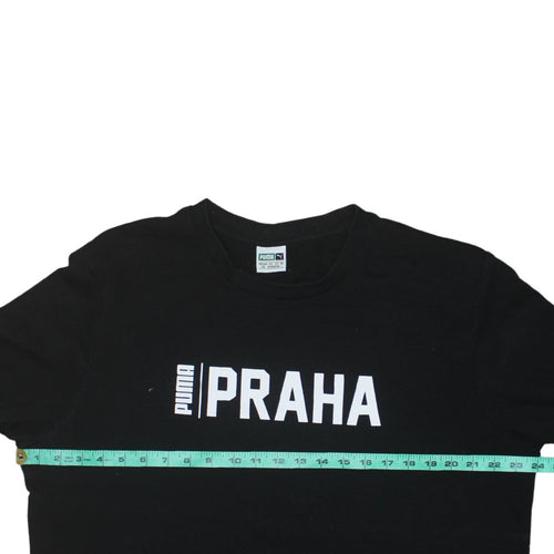 Puma Men's Black Praha Logo Pullover Sweatshirt L