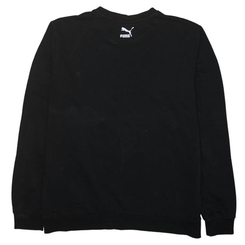 Puma Men's Black Praha Logo Pullover Sweatshirt L