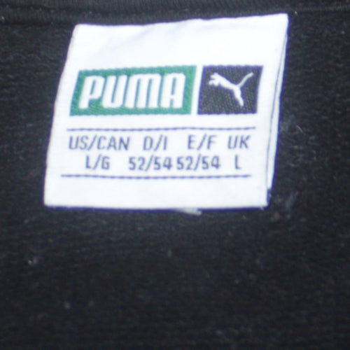 Puma Men's Black Praha Logo Pullover Sweatshirt L