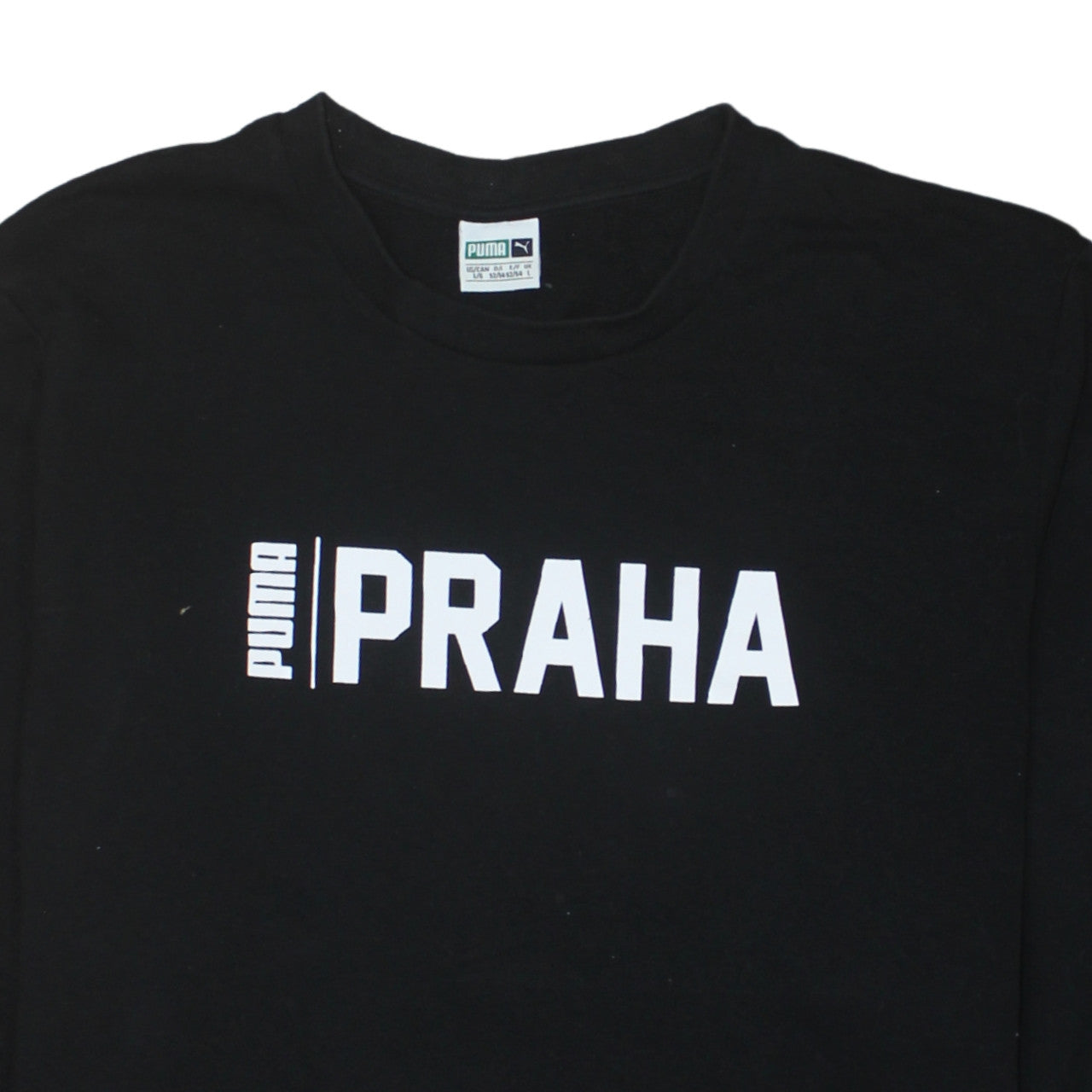Puma Men's Black Praha Logo Pullover Sweatshirt L