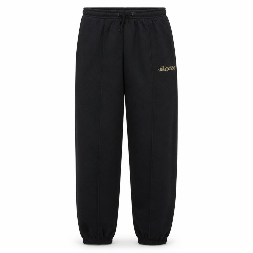 Front view of Ellesse Men's Black Fleece Sweatpants L Regular Fit Joggers