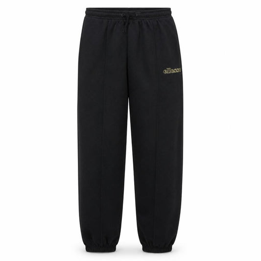 Front view of Ellesse Men's Black Fleece Sweatpants L Regular Fit Joggers