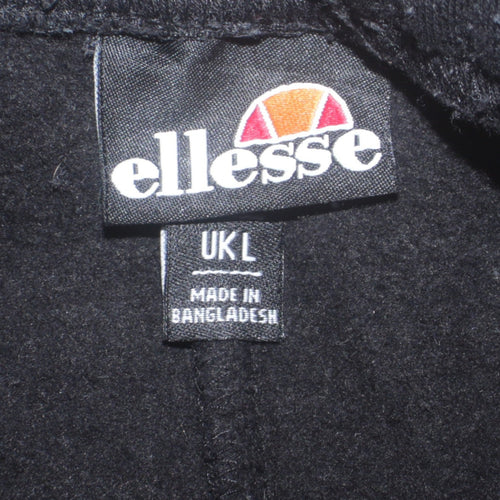 Ellesse Men's Black Fleece Sweatpants L Regular Fit Joggers