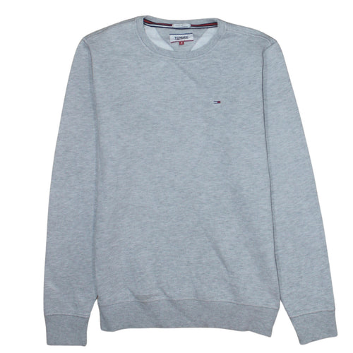 Tommy Jeans Men's Grey Regular Fit Crew Neck Sweatshirt Size S
