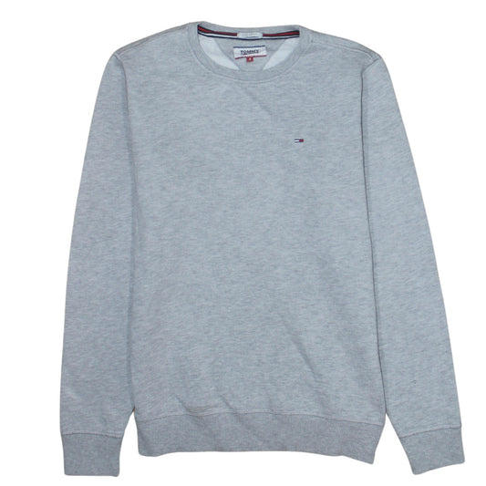 Tommy Jeans Men's Grey Regular Fit Crew Neck Sweatshirt Size S