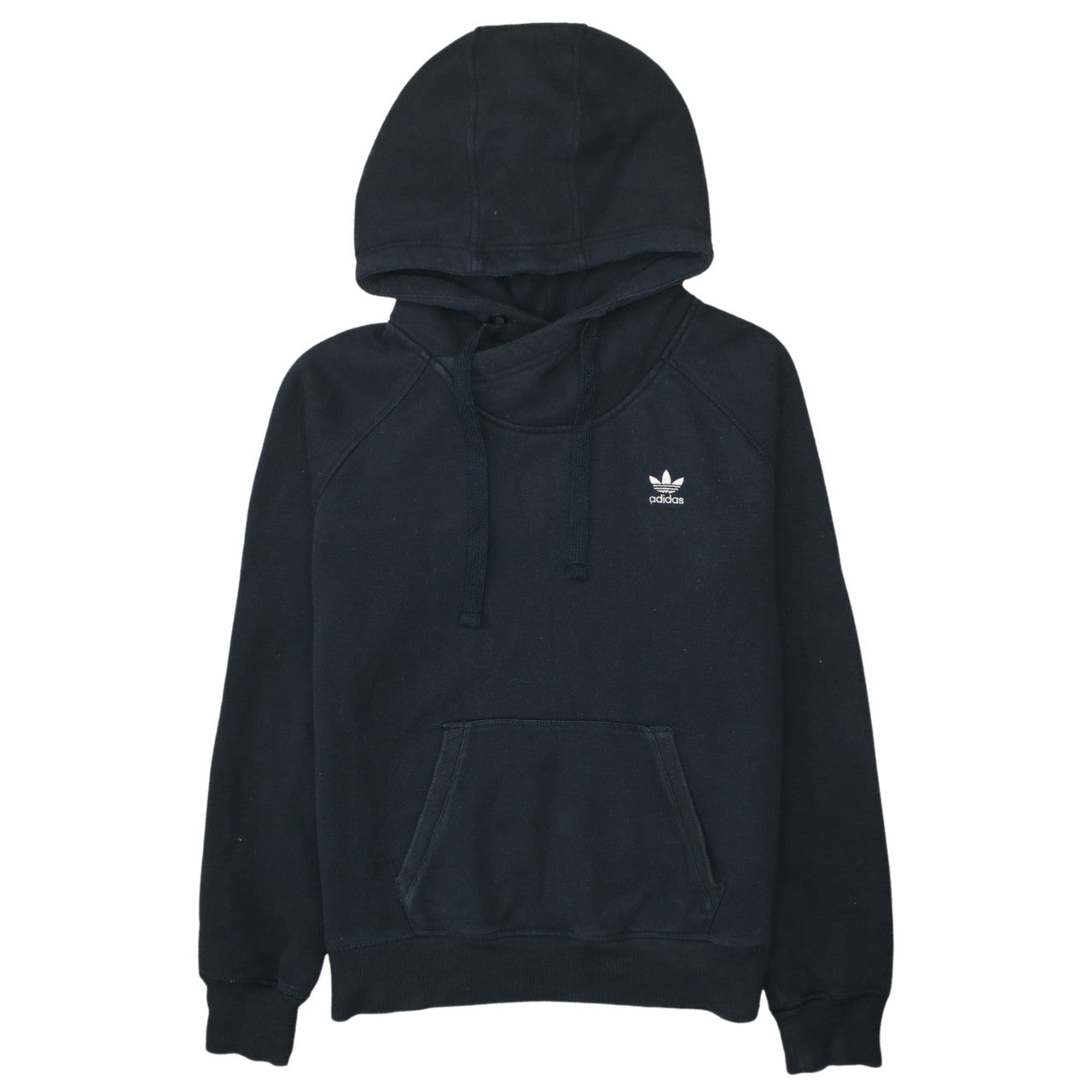 Adidas Womens Black Pullover Hoodie Size 12 Logo Graphic