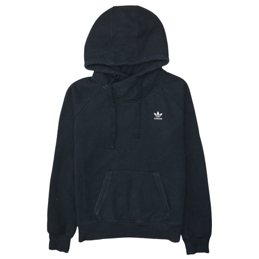Adidas Womens Black Pullover Hoodie Size 12 Logo Graphic
