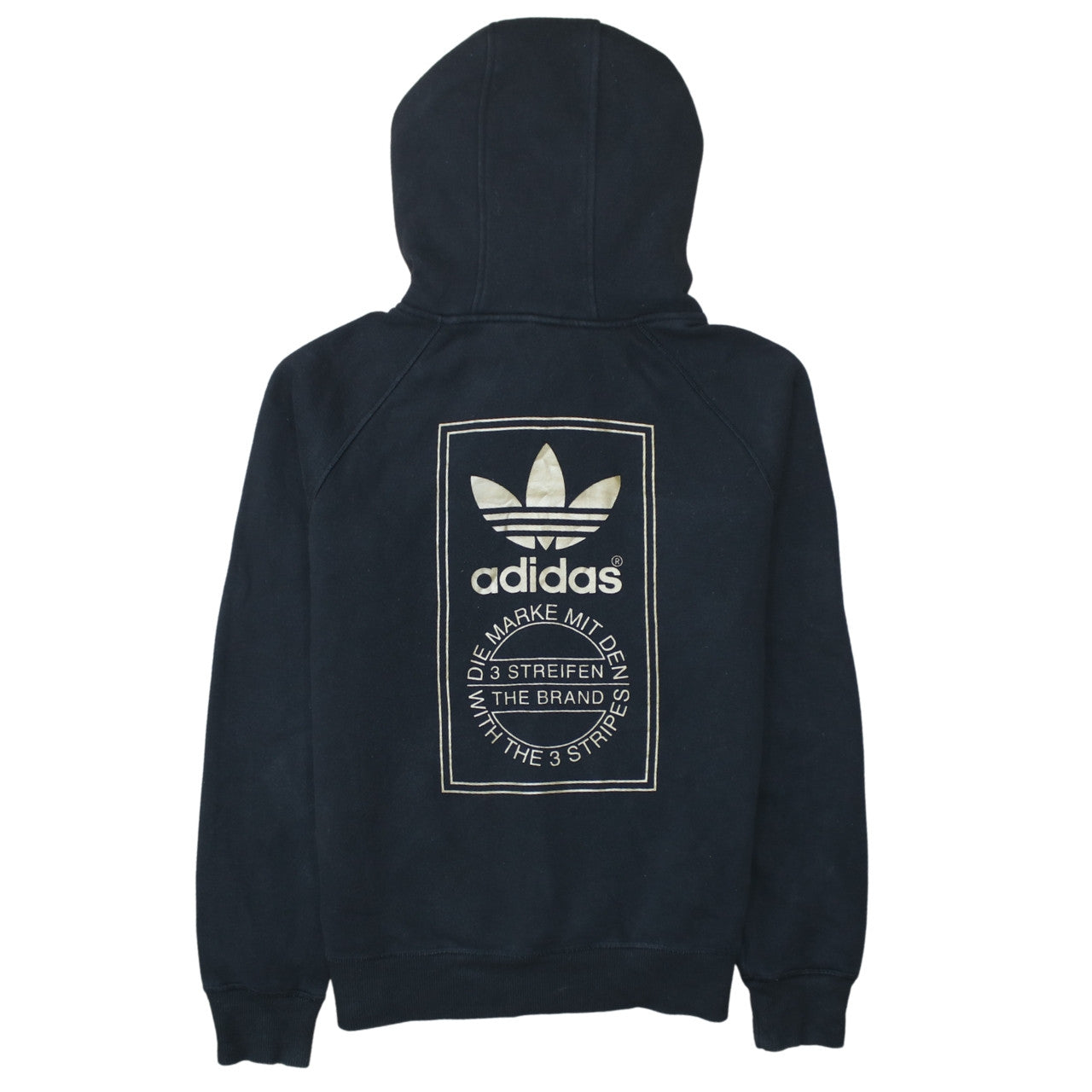 Adidas Womens Black Pullover Hoodie Size 12 Logo Graphic