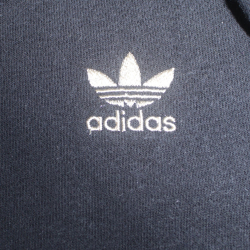 Adidas Womens Black Pullover Hoodie Size 12 Logo Graphic