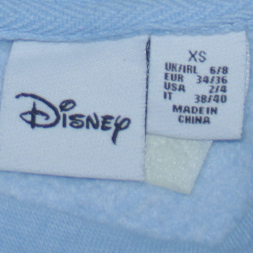 Disney Women Blue Mickey Mouse Pullover Sweatshirt XS