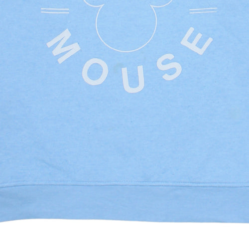 Disney Women Blue Mickey Mouse Pullover Sweatshirt XS