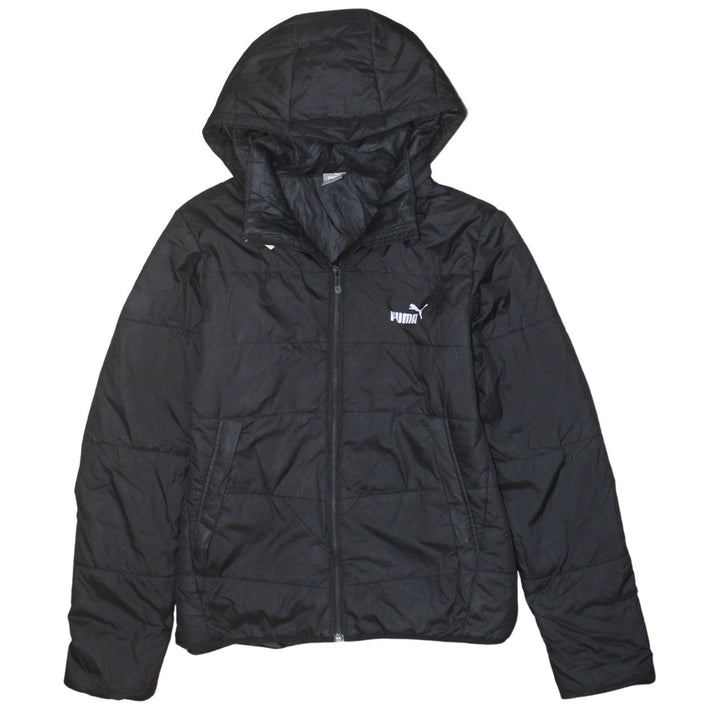 Puma Boys Black 13-14 Years Hooded Puffer Jacket