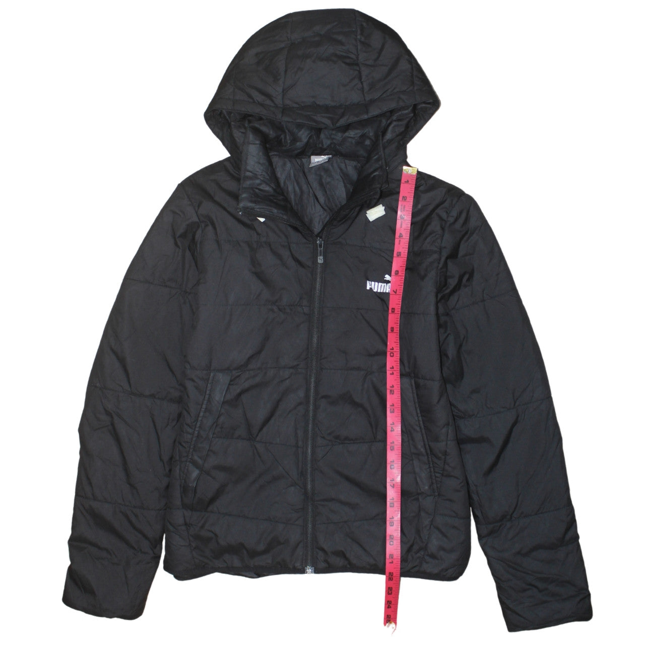 Puma Boys Black 13-14 Years Hooded Puffer Jacket