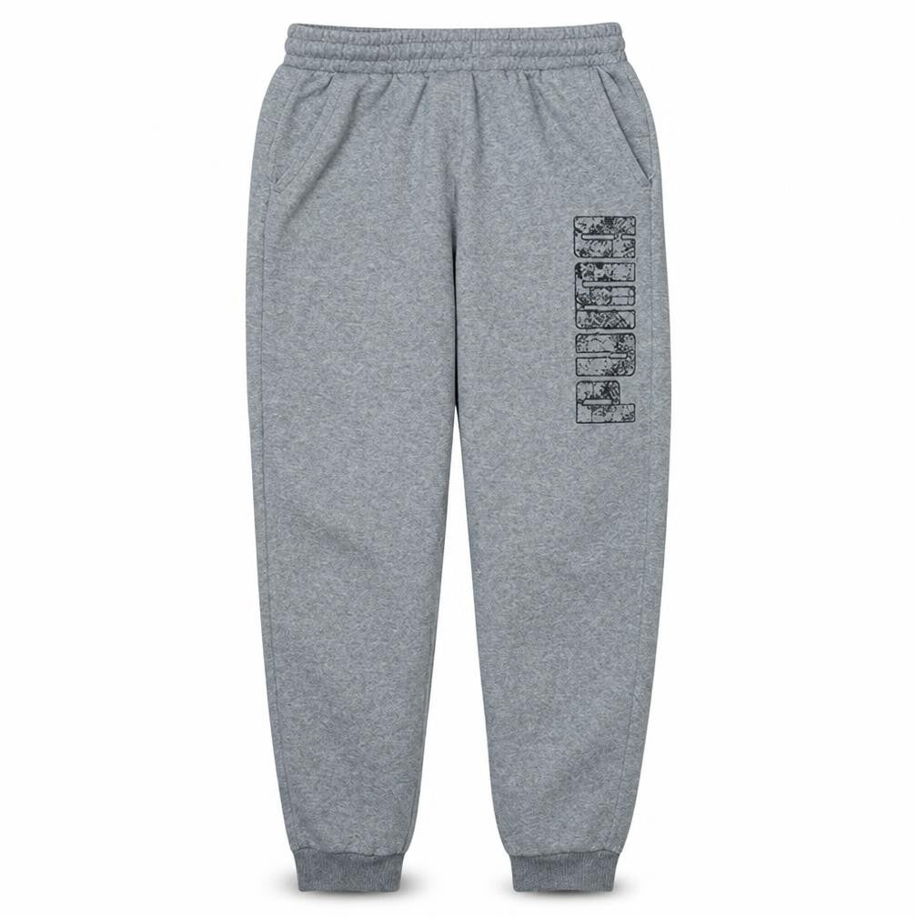 Puma Boys Grey 13-14 Years Jogger Sweatpants with Elastic Waist