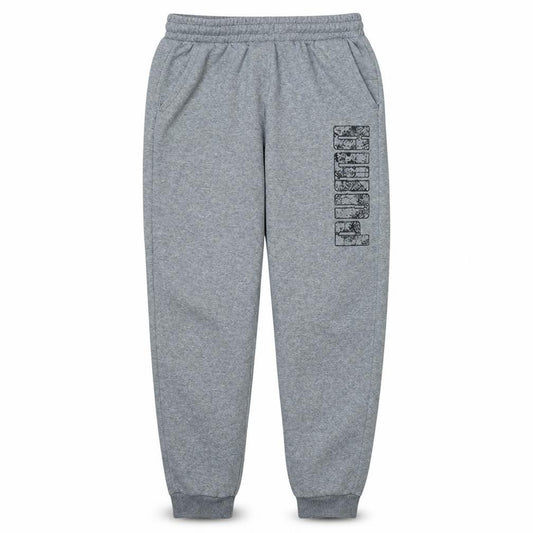 Puma Boys Grey 13-14 Years Jogger Sweatpants with Elastic Waist