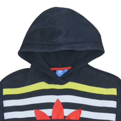 Adidas Womens Multicoloured Striped Pullover Hoodie Size M