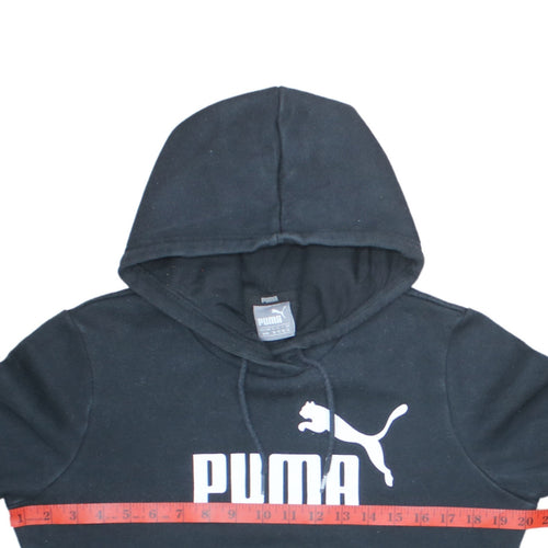 Puma Womens Black Logo Pullover Hoodie Size 12