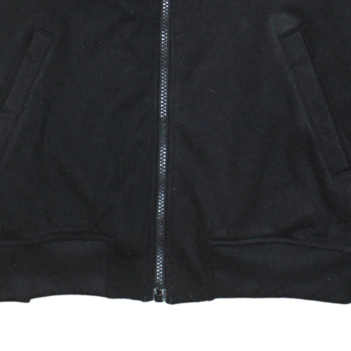 Adidas Womens Black XS Full Zip Hoodie with Patterned Sleeves