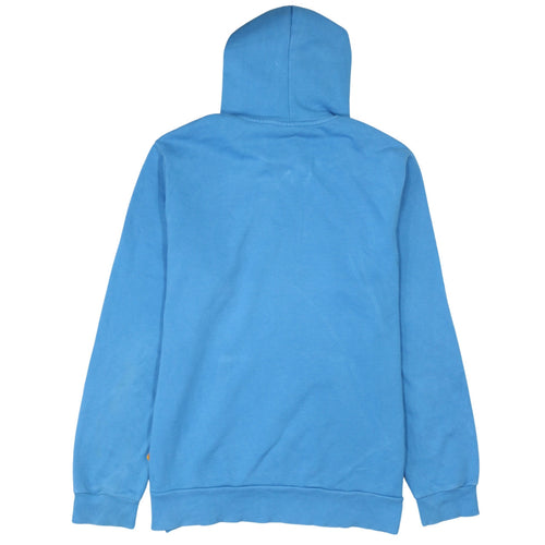 Puma Men's Blue Pullover Hoodie Size L with Logo Detail