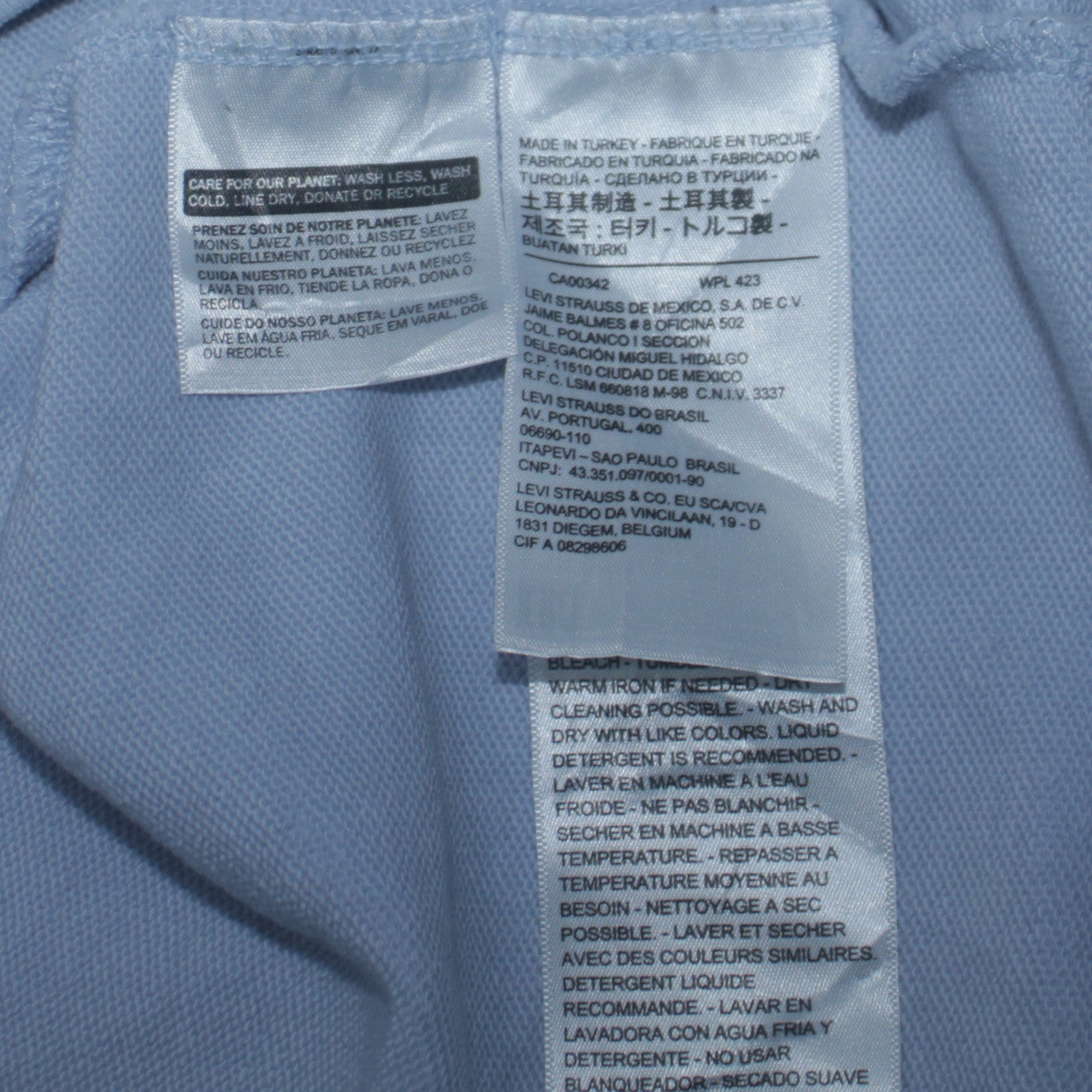 Levi's Mens Light Blue Pullover Hoodie Size L Cotton Casual Sweatshirt