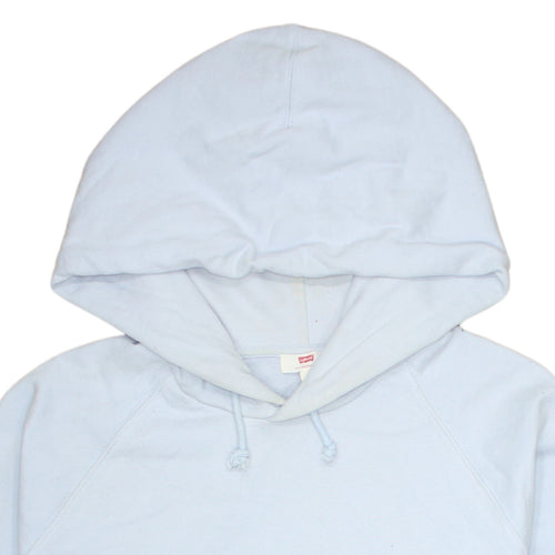 Levi's Mens Light Blue Pullover Hoodie Size L Cotton Casual Sweatshirt
