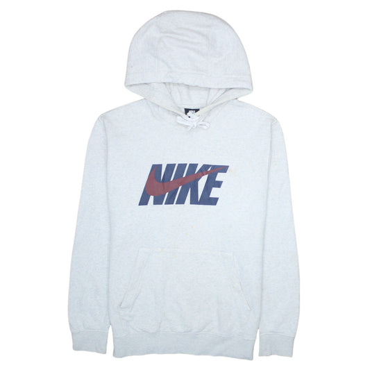 Nike Men's Grey Pullover Hoodie M Logo Sports Sweatshirt