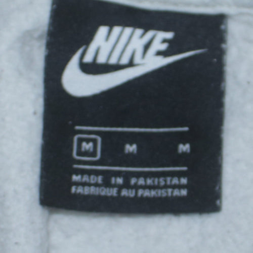Nike Men's Grey Pullover Hoodie M Logo Sports Sweatshirt