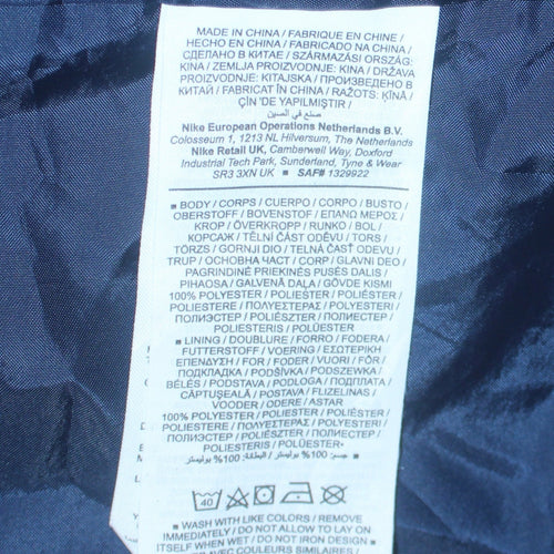 Nike Men’s Blue Hooded Waterproof Windbreaker Jacket L