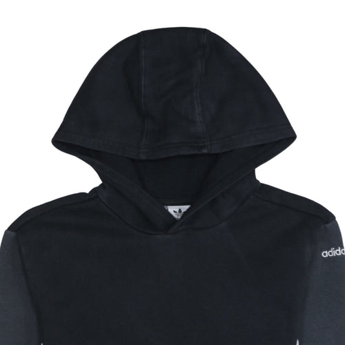 Adidas Boys Black Pullover Hoodie 13-14 Years Graphic Print Cotton Blend